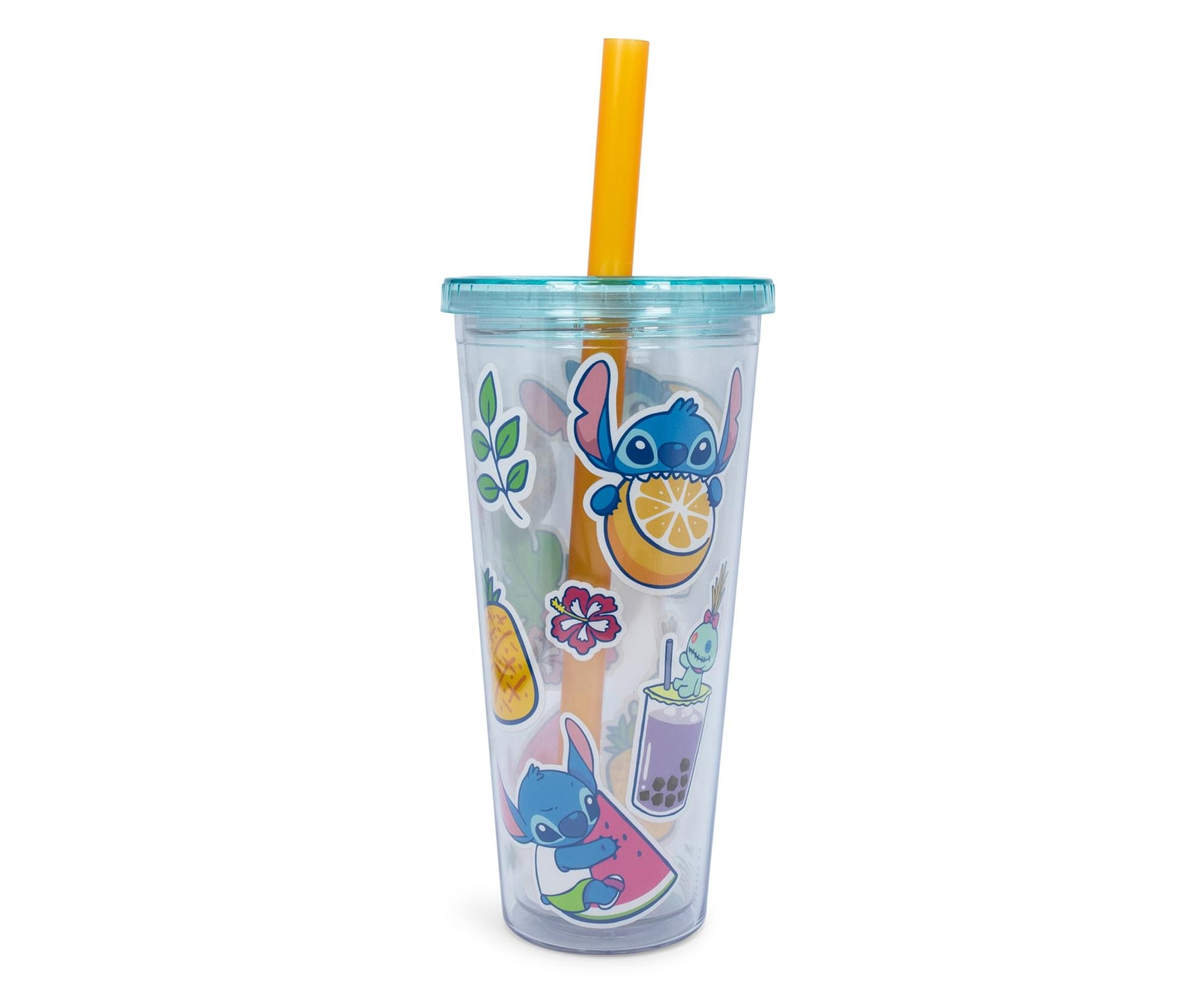 Disney Lilo & Stitch Boba Tea Carnival Cup with Lid and Straw | Holds 24 Ounces