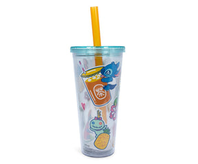 Disney Lilo & Stitch Boba Tea Carnival Cup with Lid and Straw | Holds 24 Ounces