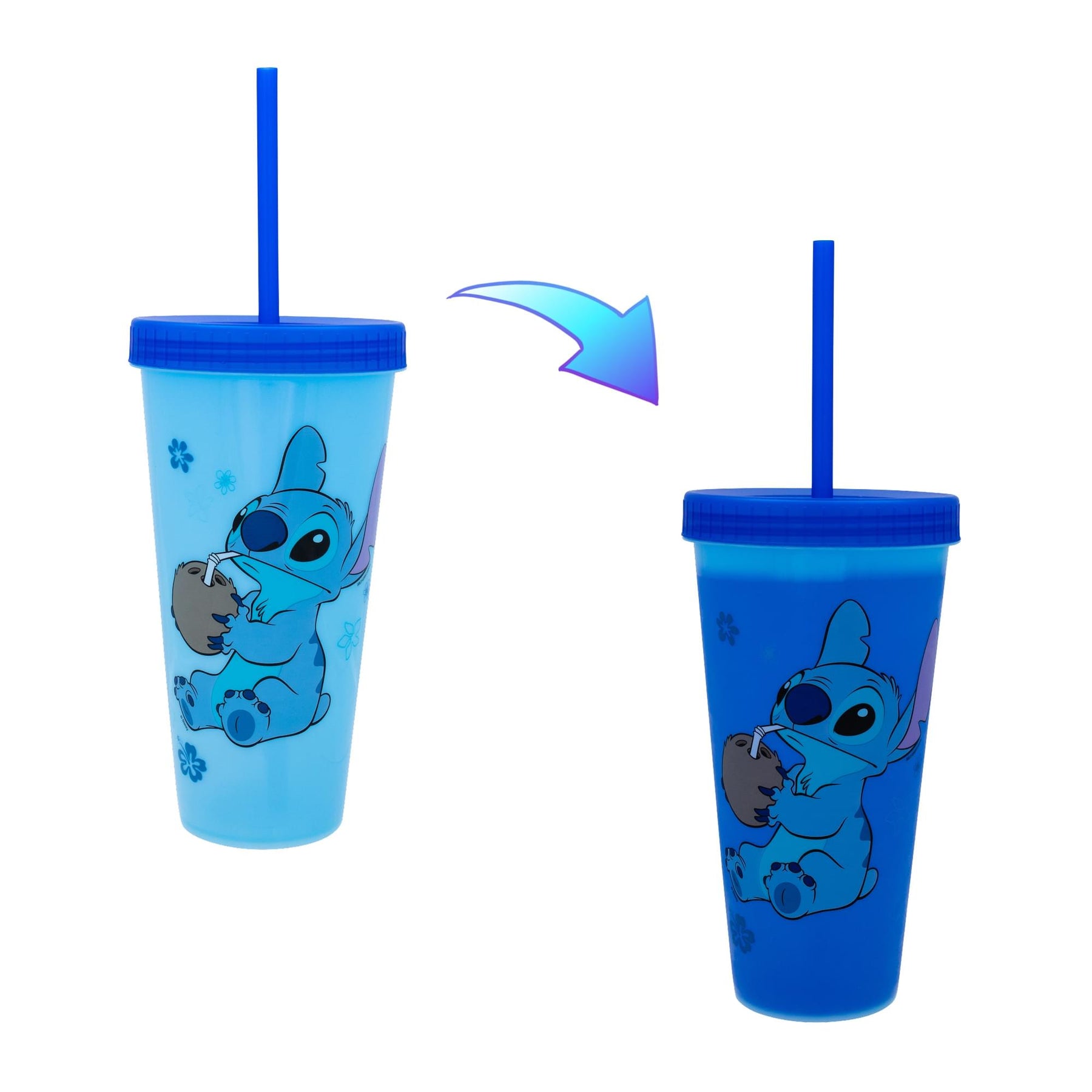 Disney Lilo & Stitch Cool Coconut Color-Changing Plastic Tumbler | 24 Ounces