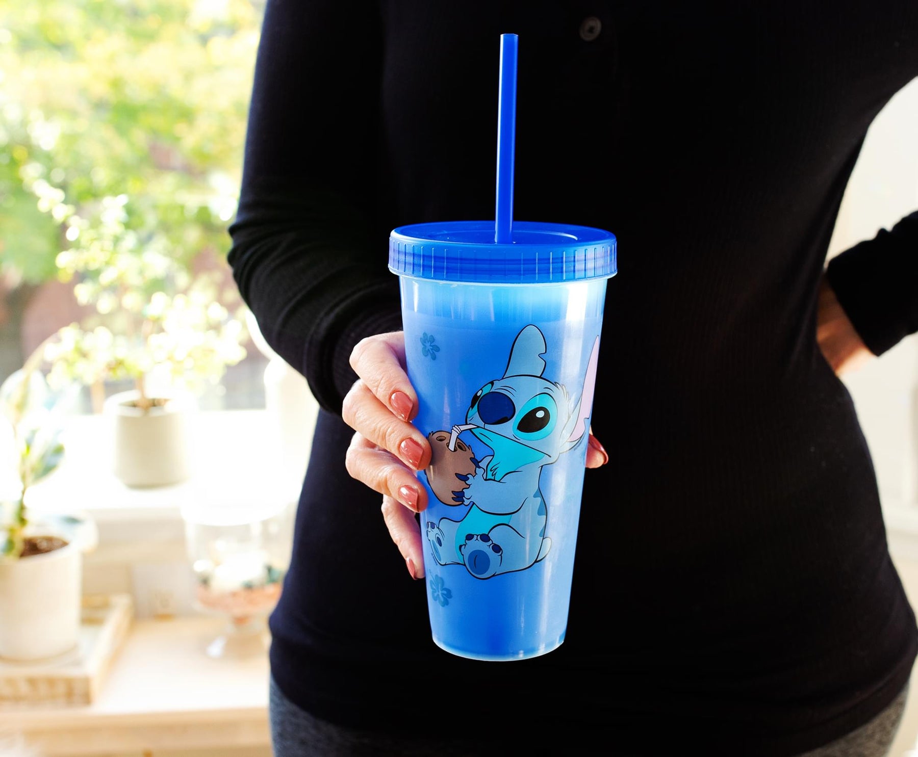 Disney Lilo & Stitch Cool Coconut Color-Changing Plastic Tumbler | 24 Ounces