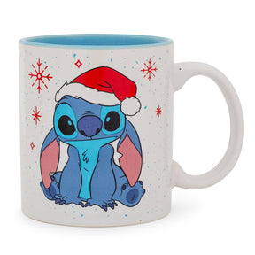 Disney Lilo & Stitch Santa Hat Ceramic Mug | Holds 20 Ounces