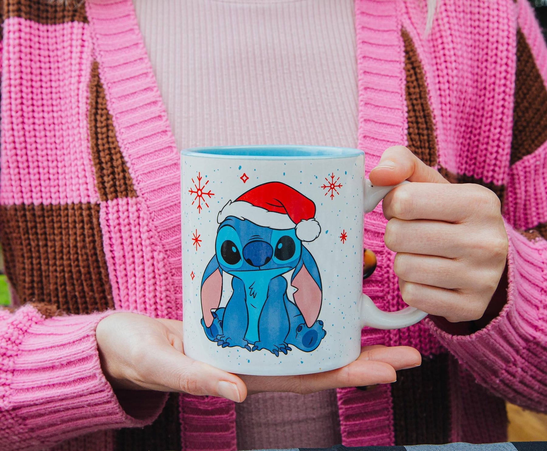 Disney Lilo & Stitch Santa Hat Ceramic Mug | Holds 20 Ounces