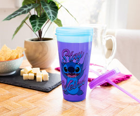 Disney Lilo & Stitch "Stay Weird" Color-Changing Plastic Tumbler | 24 Ounces