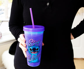 Disney Lilo & Stitch "Stay Weird" Color-Changing Plastic Tumbler | 24 Ounces