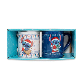 Disney Lilo & Stitch Holiday Sweaters Ceramic Mugs | Set of 2