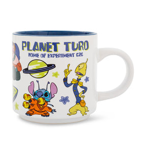 Disney Lilo & Stitch Planet Turo Single Stackable Ceramic Mug | Holds 13 Ounces