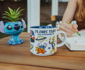 Disney Lilo & Stitch Planet Turo Single Stackable Ceramic Mug | Holds 13 Ounces