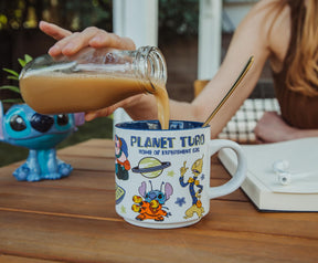 Disney Lilo & Stitch Planet Turo Single Stackable Ceramic Mug | Holds 13 Ounces