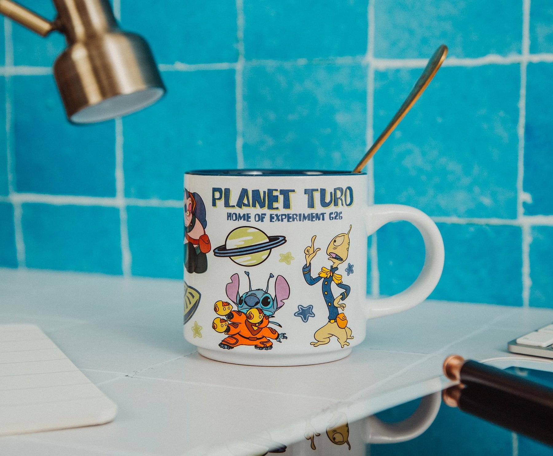 Disney Lilo & Stitch Planet Turo Single Stackable Ceramic Mug | Holds 13 Ounces