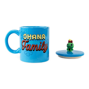 Disney Lilo & Stitch "Ohana Means Family" Ceramic Mug With Lid | Holds 18 Ounces