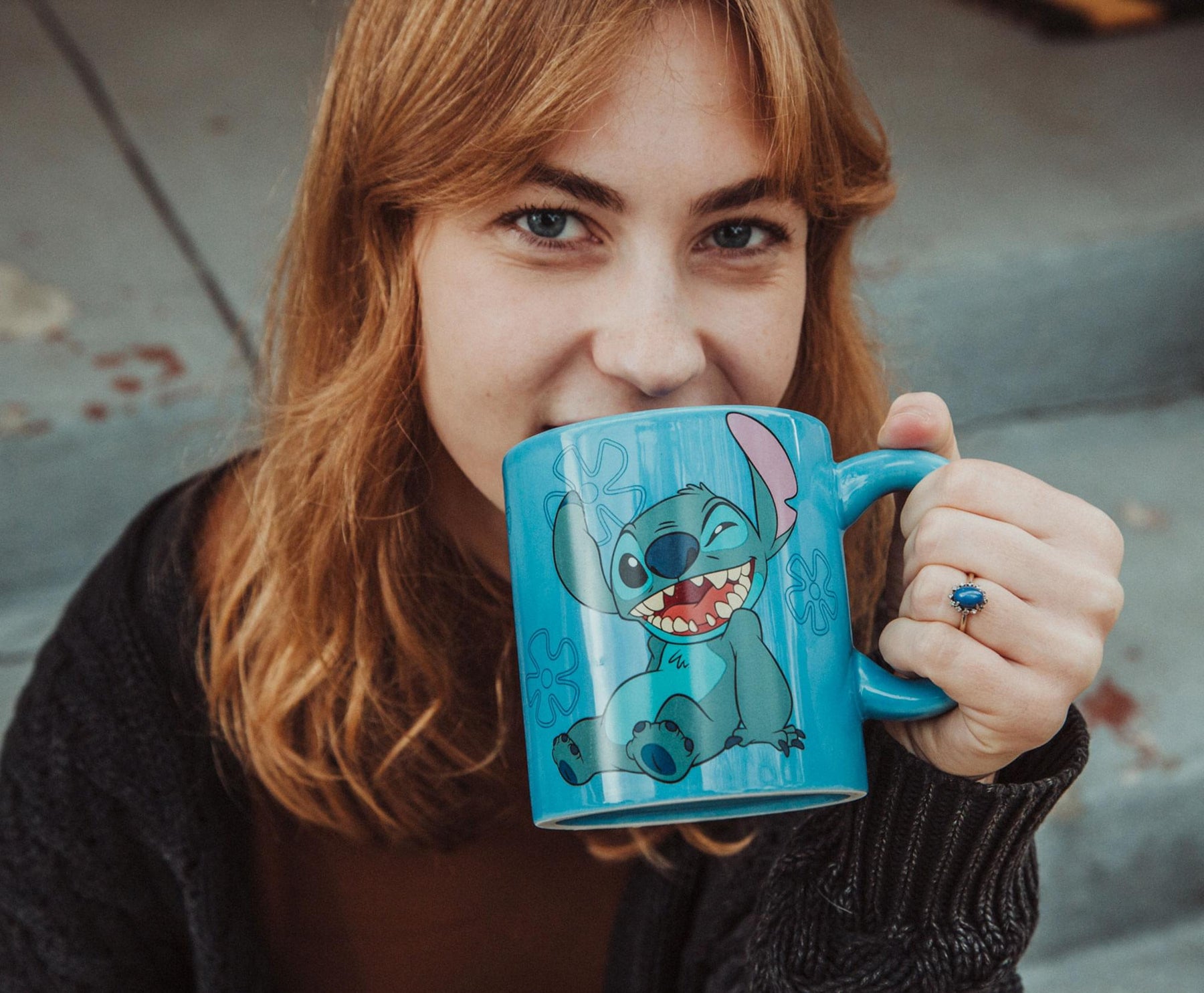 Disney Lilo & Stitch Ceramic Mug With Sculpted Topper | Holds 18 Ounces