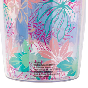 Disney Lilo & Stitch Floral Pattern 20 Ounce Travel Tumbler with Slide Close Lid