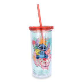 Disney Lilo & Stitch "Kauai, Hawaii" Tropical Carnival Cup with Lid and Straw