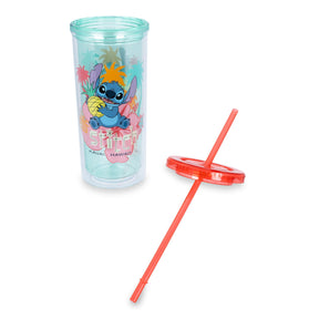 Disney Lilo & Stitch "Kauai, Hawaii" Tropical Carnival Cup with Lid and Straw