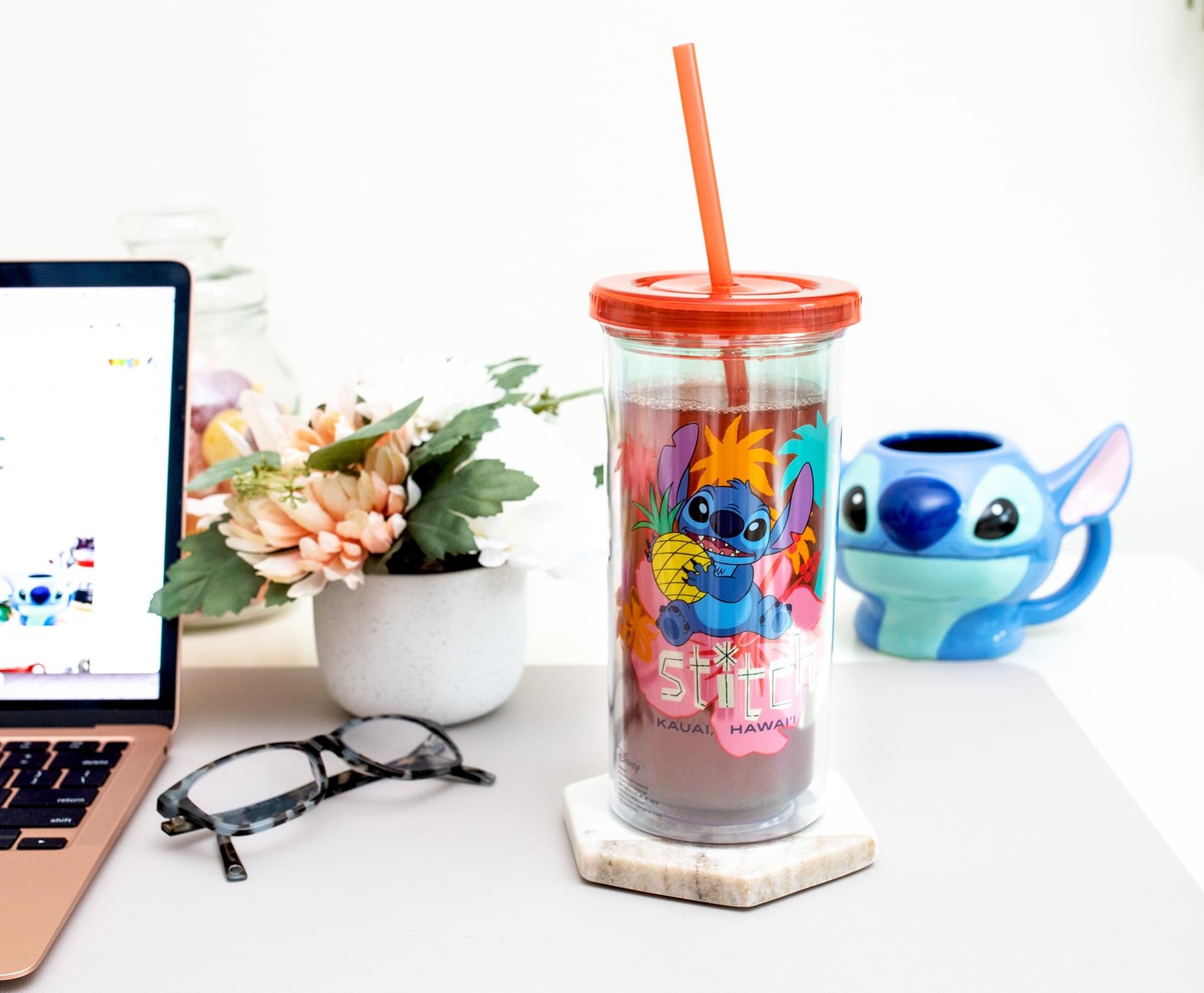 Disney Lilo & Stitch Cool Coconut Color-Changing Plastic Tumbler | 24 Ounces