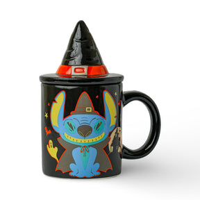 Disney Lilo & Stitch Halloween Witch 18oz Ceramic Mug with Sculpted Topper