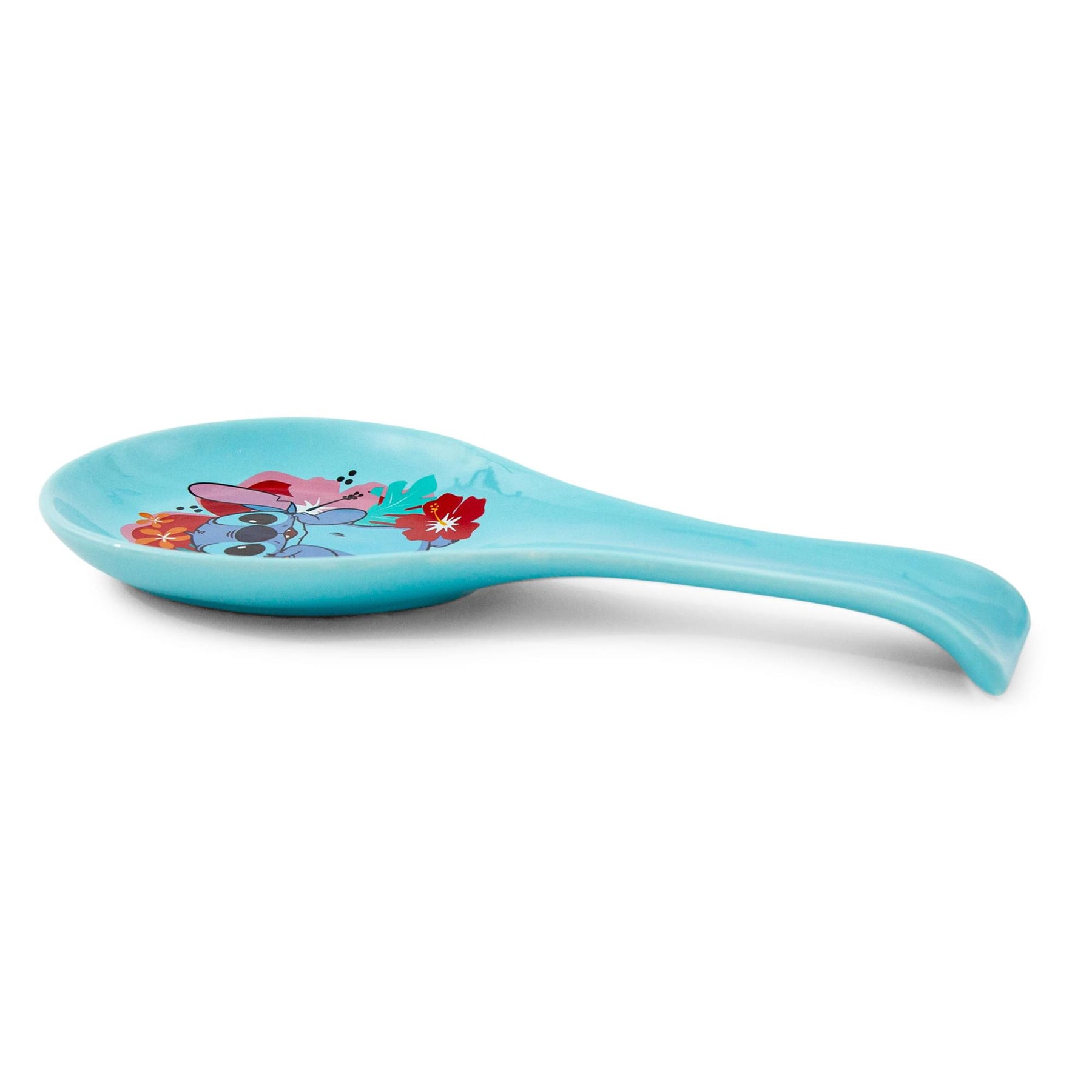 Disney Lilo & Stitch Hibiscus Flowers Ceramic Spoon Rest Holder