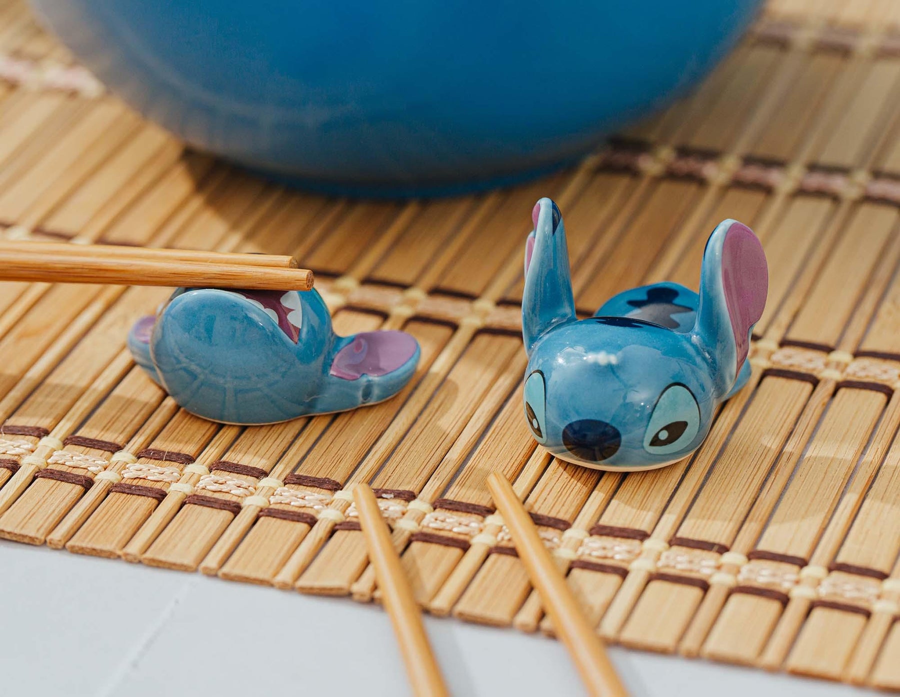 Disney Lilo & Stitch 2-Pair Wooden Chopstick Set With Ceramic Rests