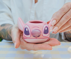 Disney Lilo & Stitch Angel Sculpted Ceramic Mini Mug | Holds 3 Ounces