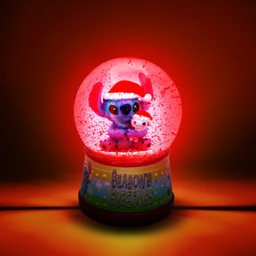 Disney Lilo & Stitch "Season's Greetings" Light-Up Snow Globe | 6 Inches Tall