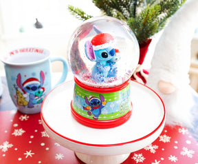 Disney Lilo & Stitch "Season's Greetings" Light-Up Snow Globe | 6 Inches Tall