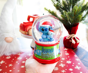 Disney Lilo & Stitch "Season's Greetings" Light-Up Snow Globe | 6 Inches Tall