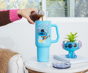 Disney Lilo & Stitch Elvis Stainless Steel Tumbler With Handle | Holds 40 Ounces