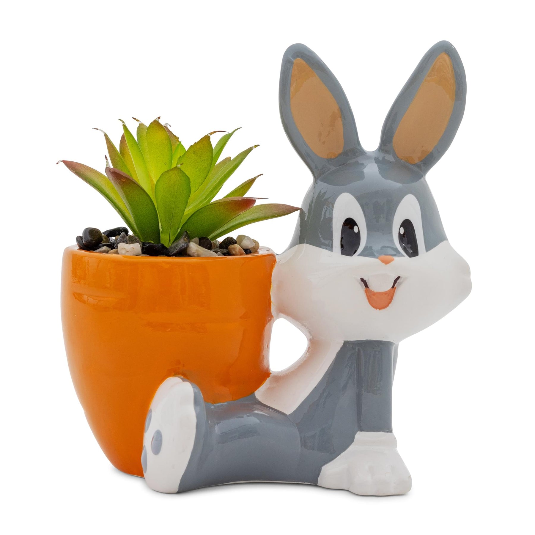 Looney Tunes Bugs Bunny 5-Inch Ceramic Mini Planter With Artificial Succulent