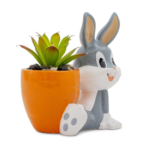 Looney Tunes Bugs Bunny 5-Inch Ceramic Mini Planter With Artificial Succulent