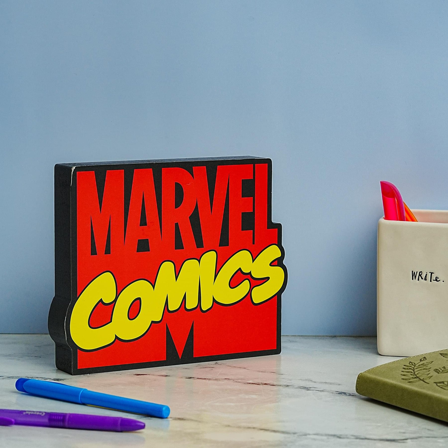 Marvel Comics Logo Die-Cut Wooden Wall Art Sign