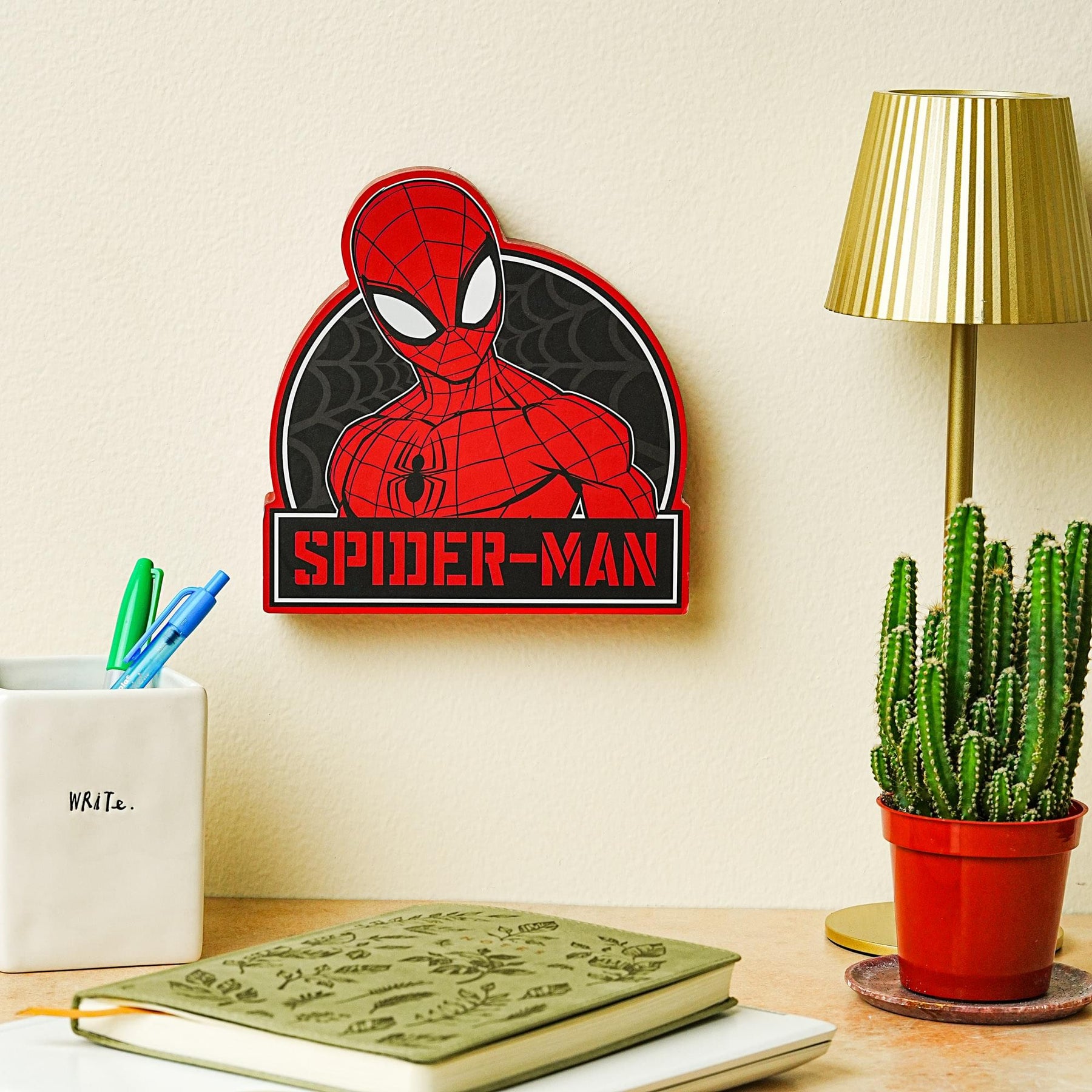 Marvel Spider-Man Die-Cut Wooden Wall Art Sign