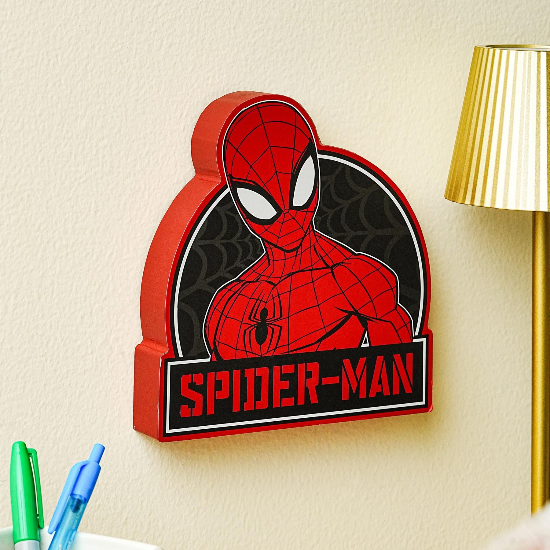 Marvel Spider-Man Die-Cut Wooden Wall Art Sign