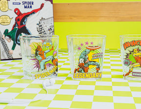 Marvel Comics Superheroes 9-Ounce Rock Glasses | Set of 4