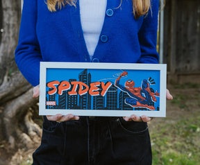 Marvel Spider-Man 12 x 5 Inch Framed MDF Wall Art