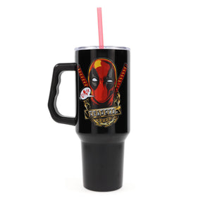 Marvel Deadpool Stainless Steel Tumbler With Handle | Holds 40 Ounces