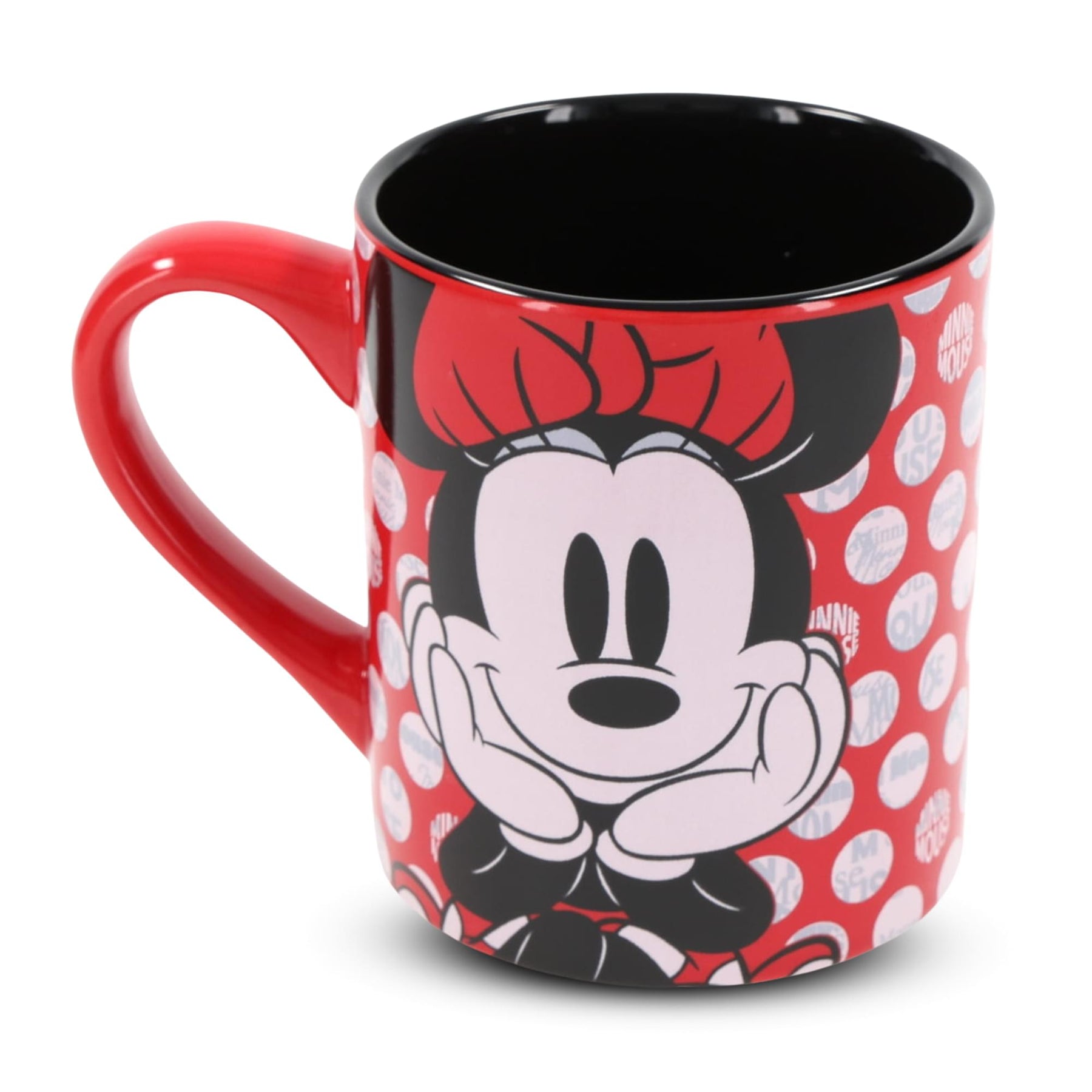 Disney Minnie Mouse Rock the Dots Ceramic Coffee Mug | Holds 14 Ounces