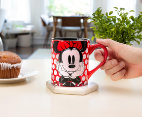 Disney Minnie Mouse Rock the Dots Ceramic Coffee Mug | Holds 14 Ounces