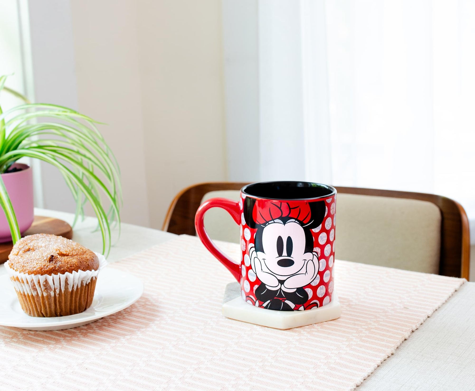 Disney Minnie Mouse Rock the Dots Ceramic Coffee Mug | Holds 14 Ounces