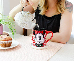 Disney Minnie Mouse Rock the Dots Ceramic Coffee Mug | Holds 14 Ounces