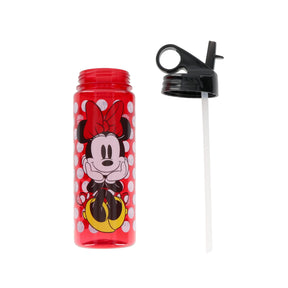 Disney Minnie Mouse Water Bottle With Flip-Up Straw | Holds 20 Ounces