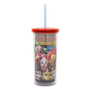 Killer Klowns From Outer Space Carnival Cup With Lid and Straw | Holds 20 Ounces