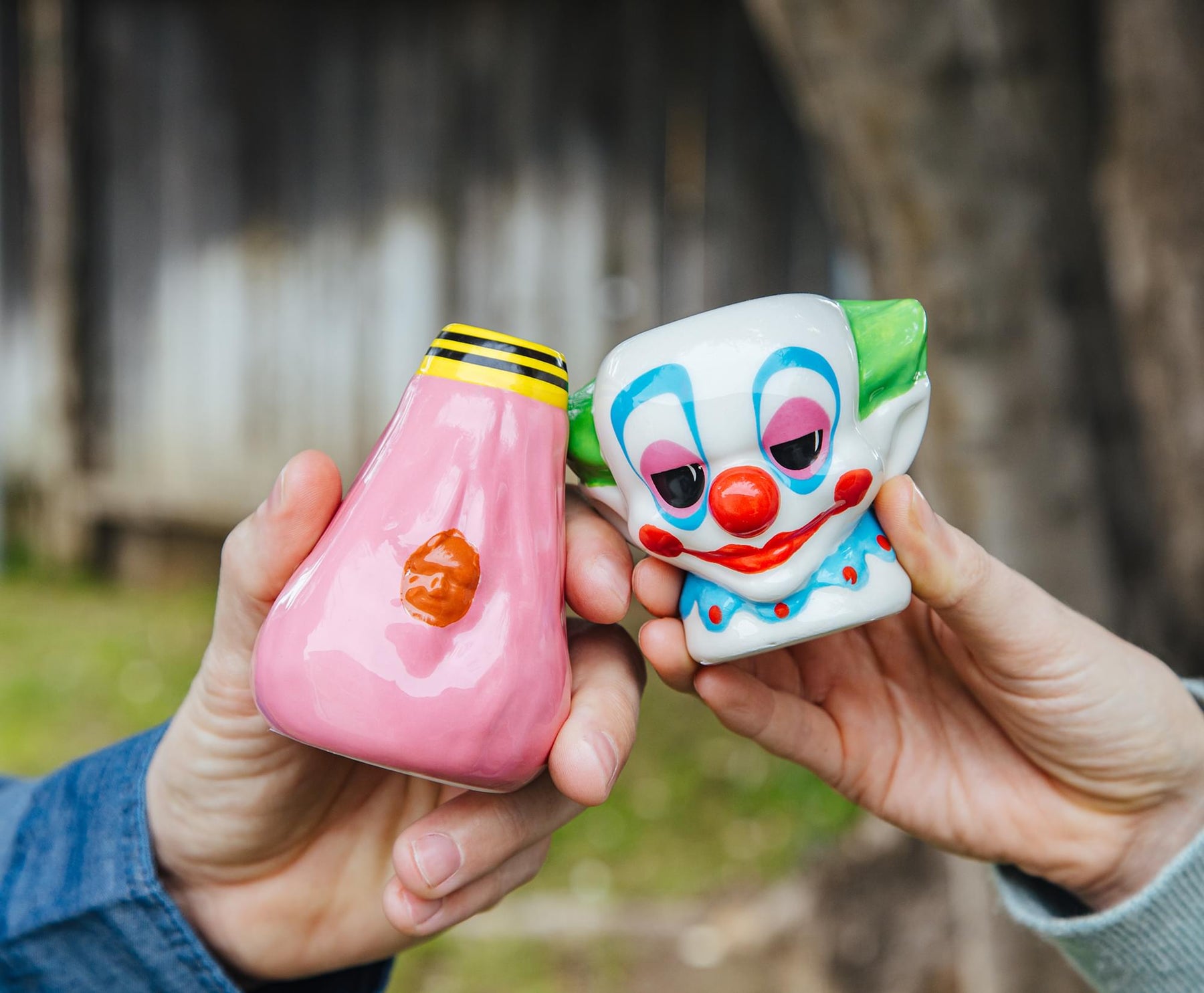 Killer Klowns From Outer Space Cotton Candy Cocoon Sculpted Ceramic Shot Glass