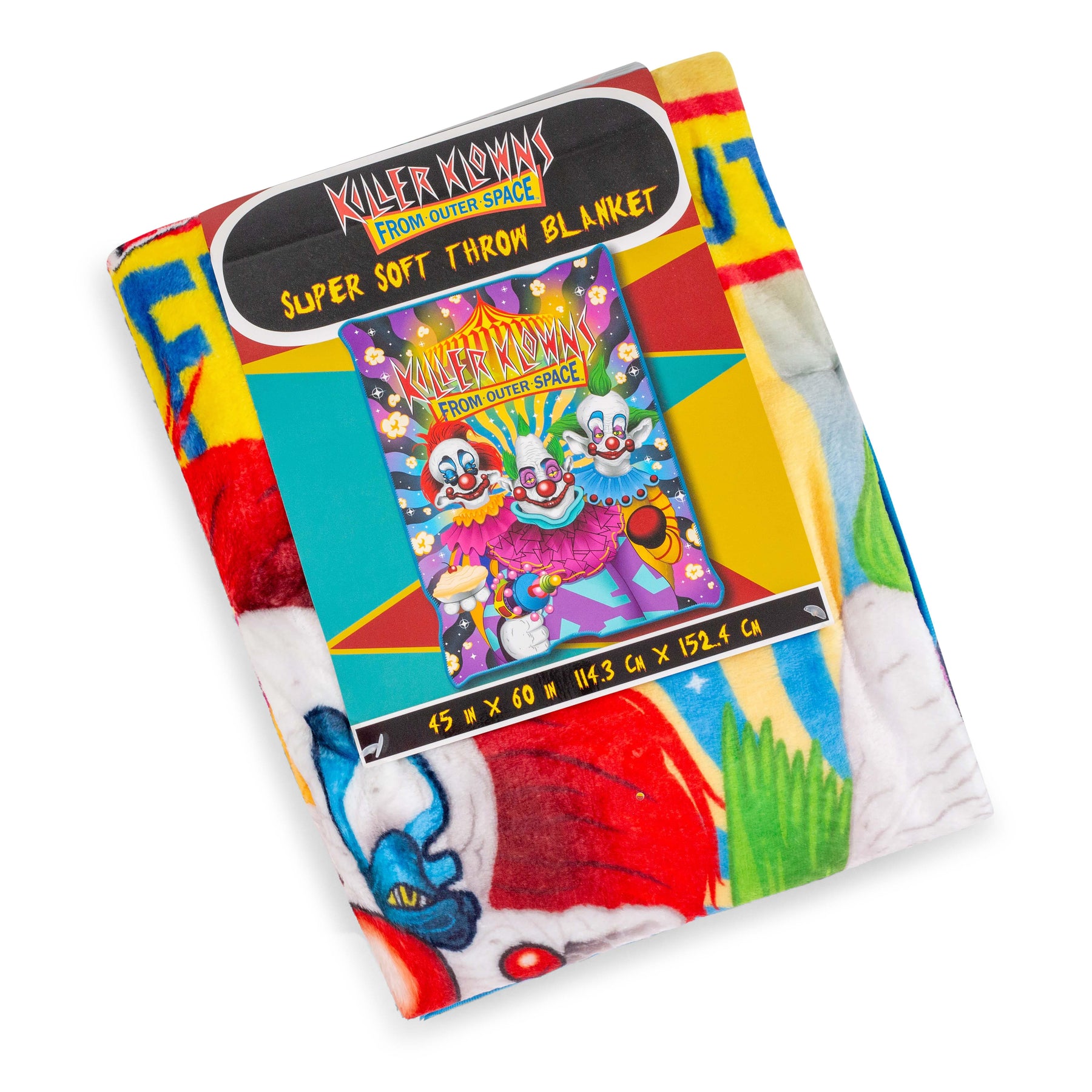 Killer Klowns From Outer Space Characters Raschel Throw Blanket | 45 x 60 Inches