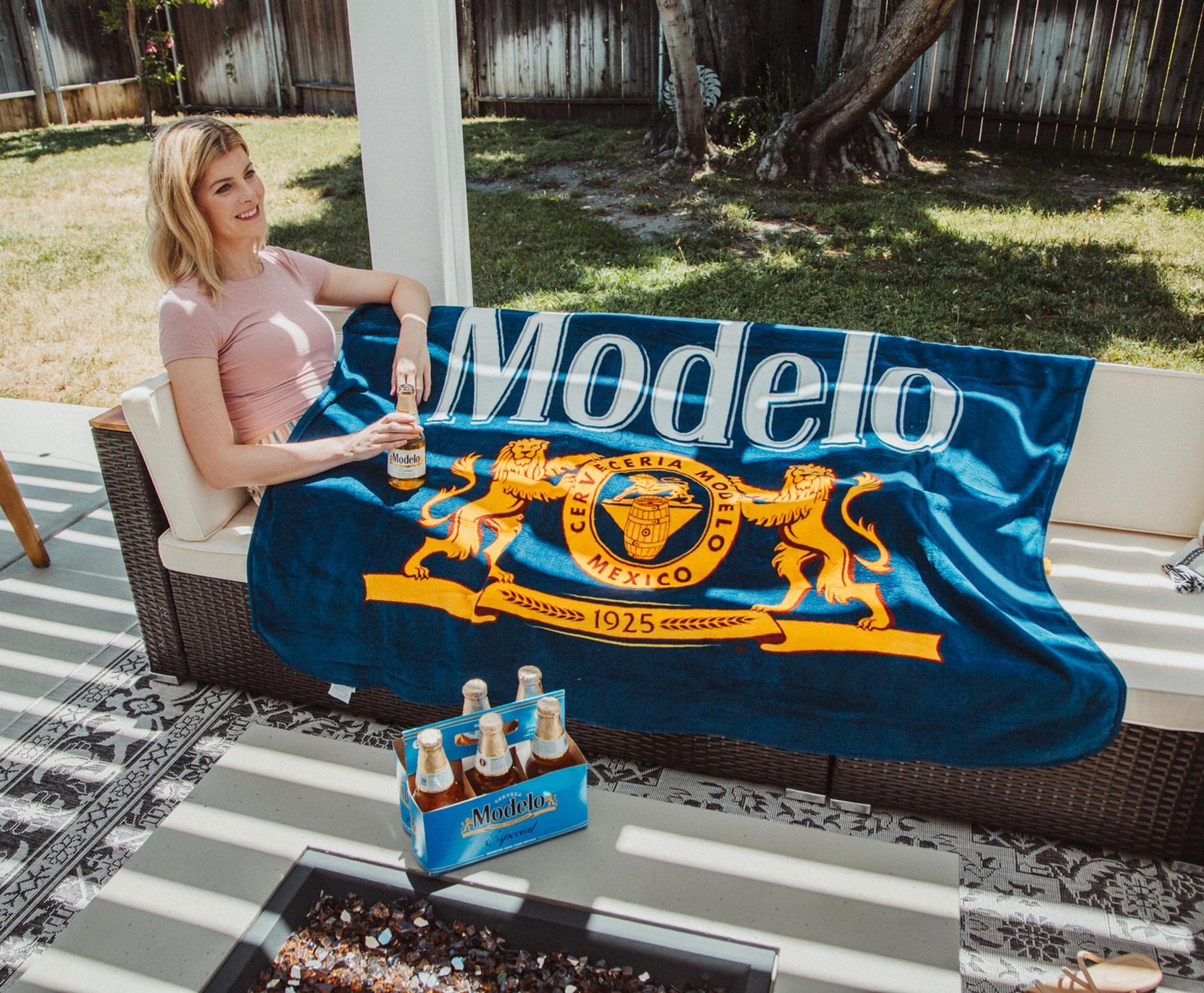 Modelo Logo Microplush Throw Blanket | 45 x 60 Inches