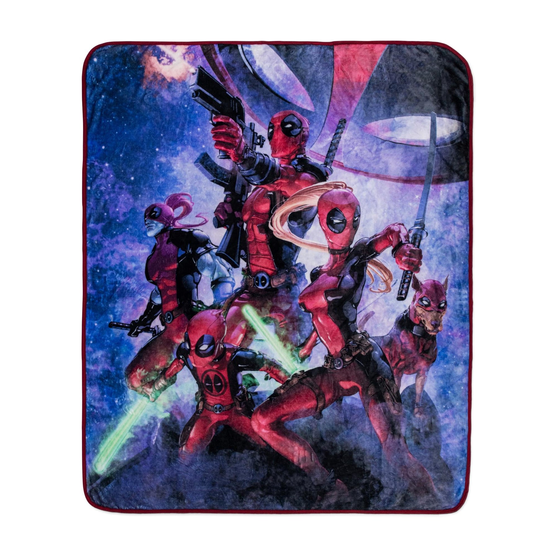 Marvel Comics Deadpool Corps Raschel Throw Blanket | 50 x 60 Inches