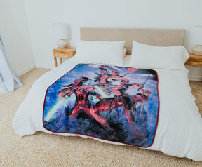 Marvel Comics Deadpool Corps Raschel Throw Blanket | 50 x 60 Inches