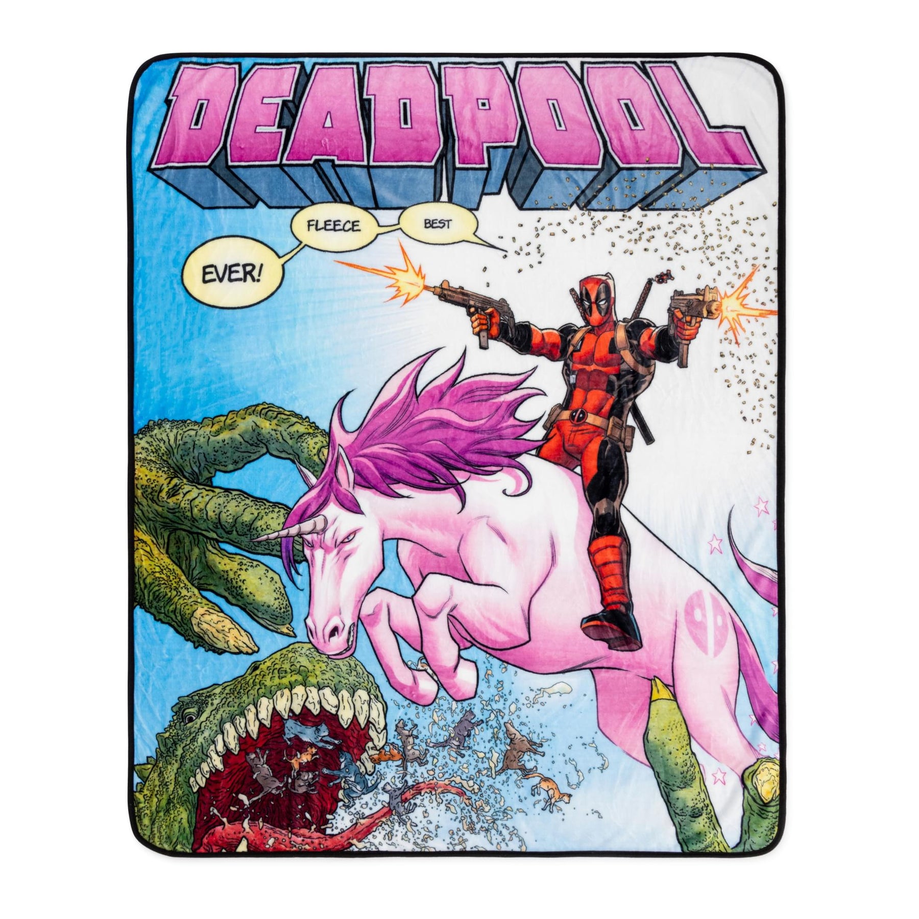 Marvel Deadpool "Best Fleece Ever" Raschel Throw Blanket | 50 x 60 Inches