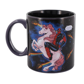 Marvel Deadpool and Unicorn In Space Ceramic Mug | Holds 20 Ounces