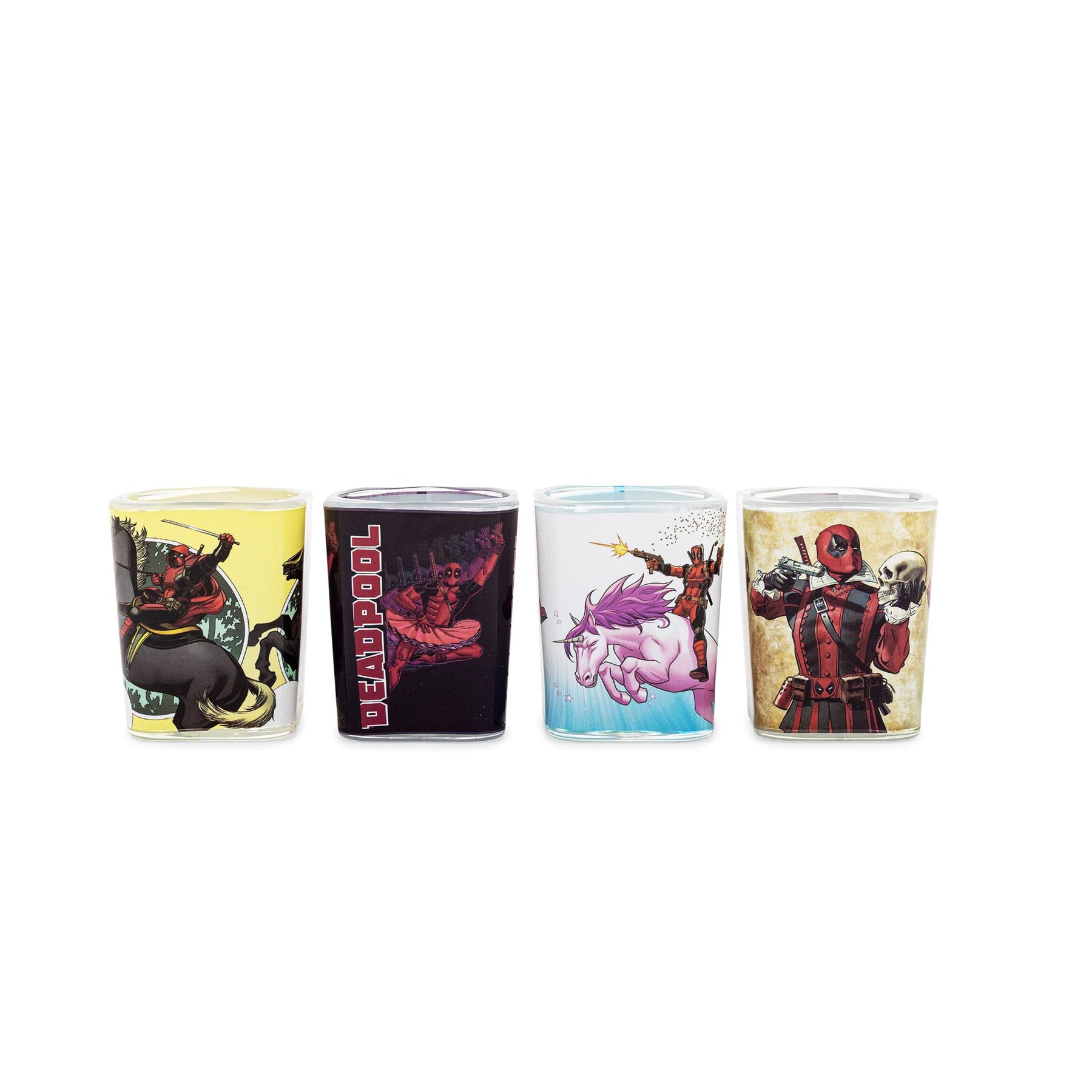 Marvel Deadpool 2-Ounce Mini Shot Glasses | Set of 4