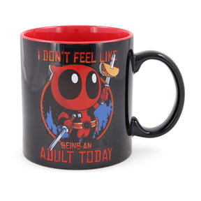 Marvel Deadpool "Don't Feel Like Being An Adult" Ceramic Mug | Holds 20 Ounces